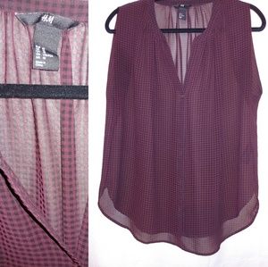 🚫SOLD🚫H&M Sheer V-Neck Top